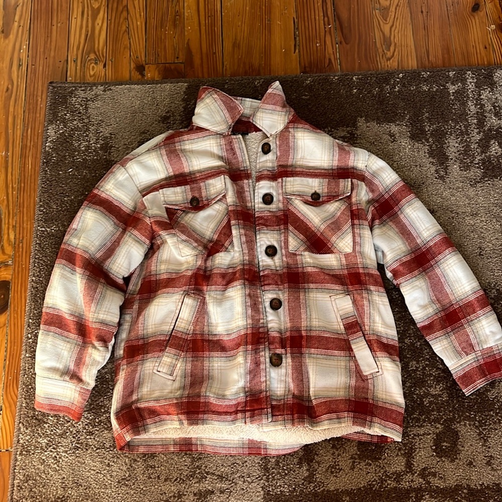 Red plaid jacket